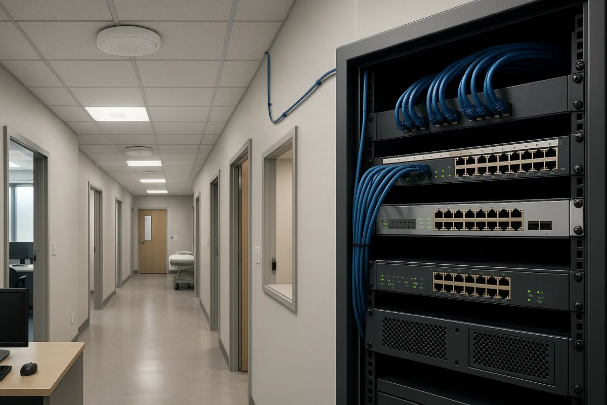 Como estruturar uma solução de rede para clínica médica com foco em estabilidade, cobertura e crescimento